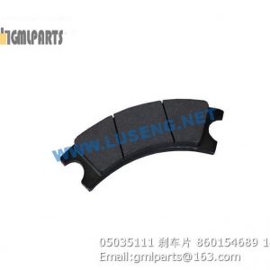 ,860154689 05035111 BRAKE PAD XCMG