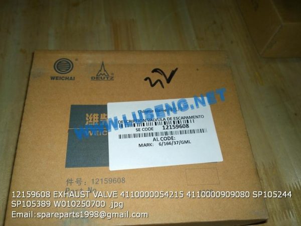 12159608 EXHAUST VALVE 4110000054215 4110000909080 SP105244 SP105389 W010250700 - Image 2
