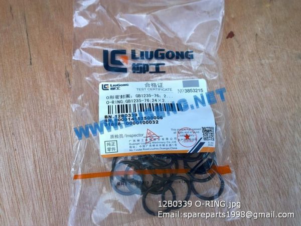 LIUGONG SPARE PARTS,12B0339,O-RING,12B0339 O-RING LIUGONG SPARE PARTS O/24X2.4