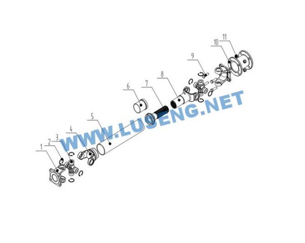 250100114 Z3.4.3 front drive shaft xcmg lw300fn - Image 2