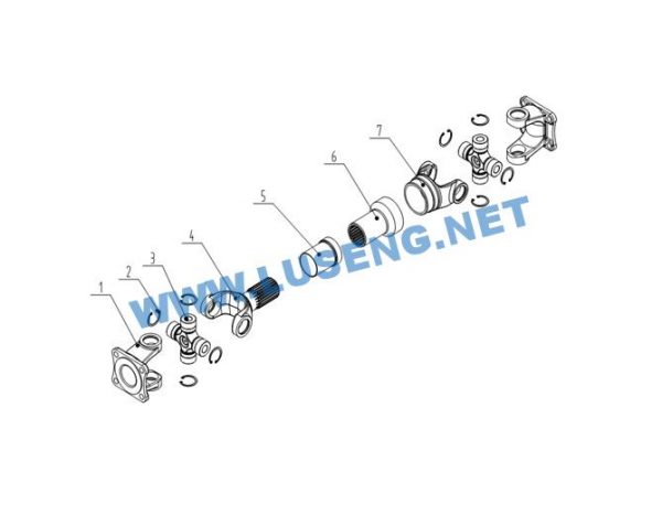 250100412 Z3.4.4A rear drive shaft xcmg lw300fn - Image 2