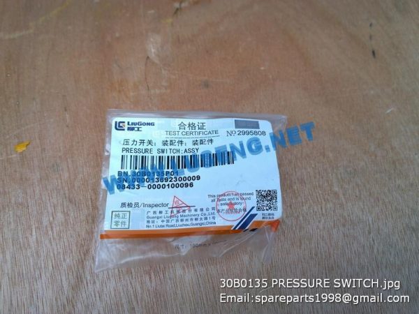 30B0135 PRESSURE SWITCH LIUGONG SPARE PARTS 30B0135P01 - Image 3