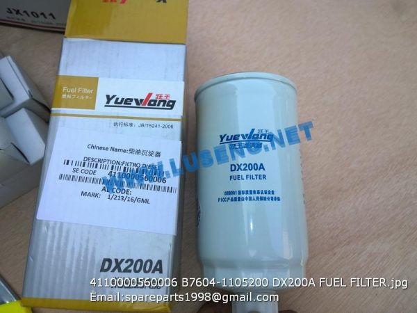 ,4110000560006 B7604-1105200 DX200A FUEL FILTER