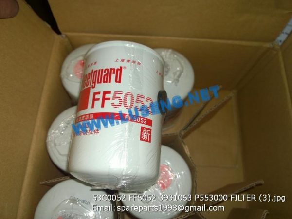 LIUGONG SPARE PARTS,53C0052,FILTER,53C0052 FILTER LIUGONG SPARE PARTS FF5052