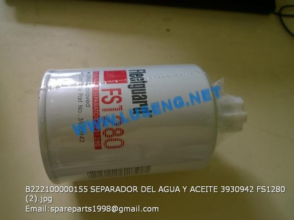 B222100000155 SANY FILTER 3930942 FS1280 - Image 2