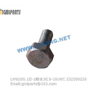 ,252500228 LW820G.1II-1 BOLT 3/8-16UNC