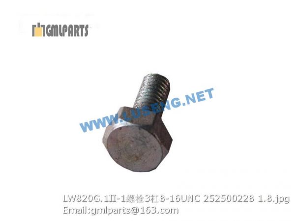 ,252500228 LW820G.1II-1 BOLT 3/8-16UNC