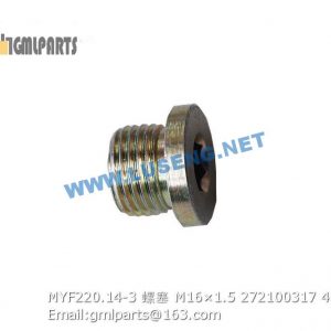 ,272100317 MYF220.14-3 PLUG M16×1.5