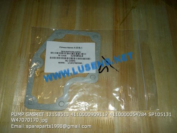 ,PUMP GASKET 12158513 4110000909117 4110000054284 SP105131 W47070170