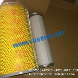 LIUGONG SPARE PARTS,SP100551,AIR FILTER,SP100551 AIR FILTER LIUGONG SPARE PARTS 4105BG.K1833