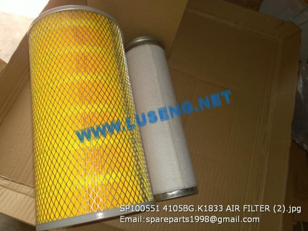 LIUGONG SPARE PARTS,SP100551,AIR FILTER,SP100551 AIR FILTER LIUGONG SPARE PARTS 4105BG.K1833