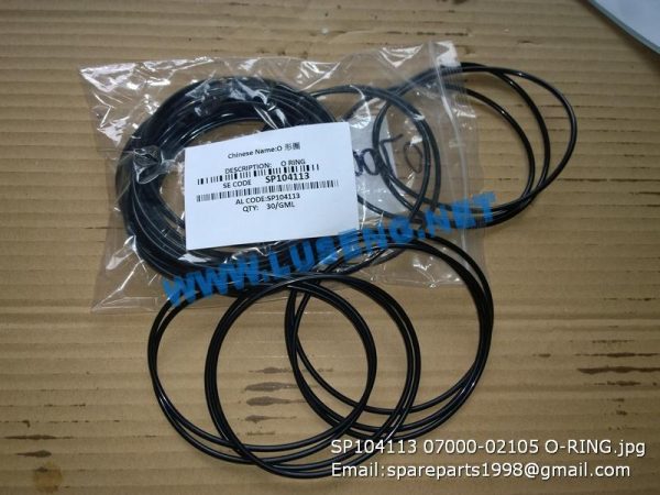 LIUGONG SPARE PARTS,SP104113,O RING,SP104113 O RING LIUGONG SPARE PARTS 07000-02105