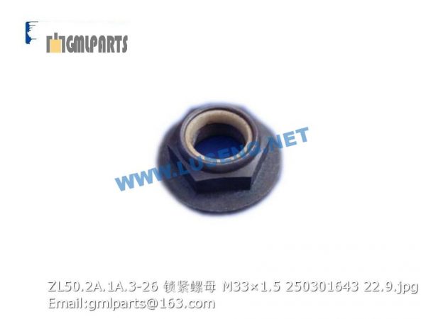 ,250301643 ZL50.2A.1A.3-26 LOCK NUT XCMG M33×1.5 22.9