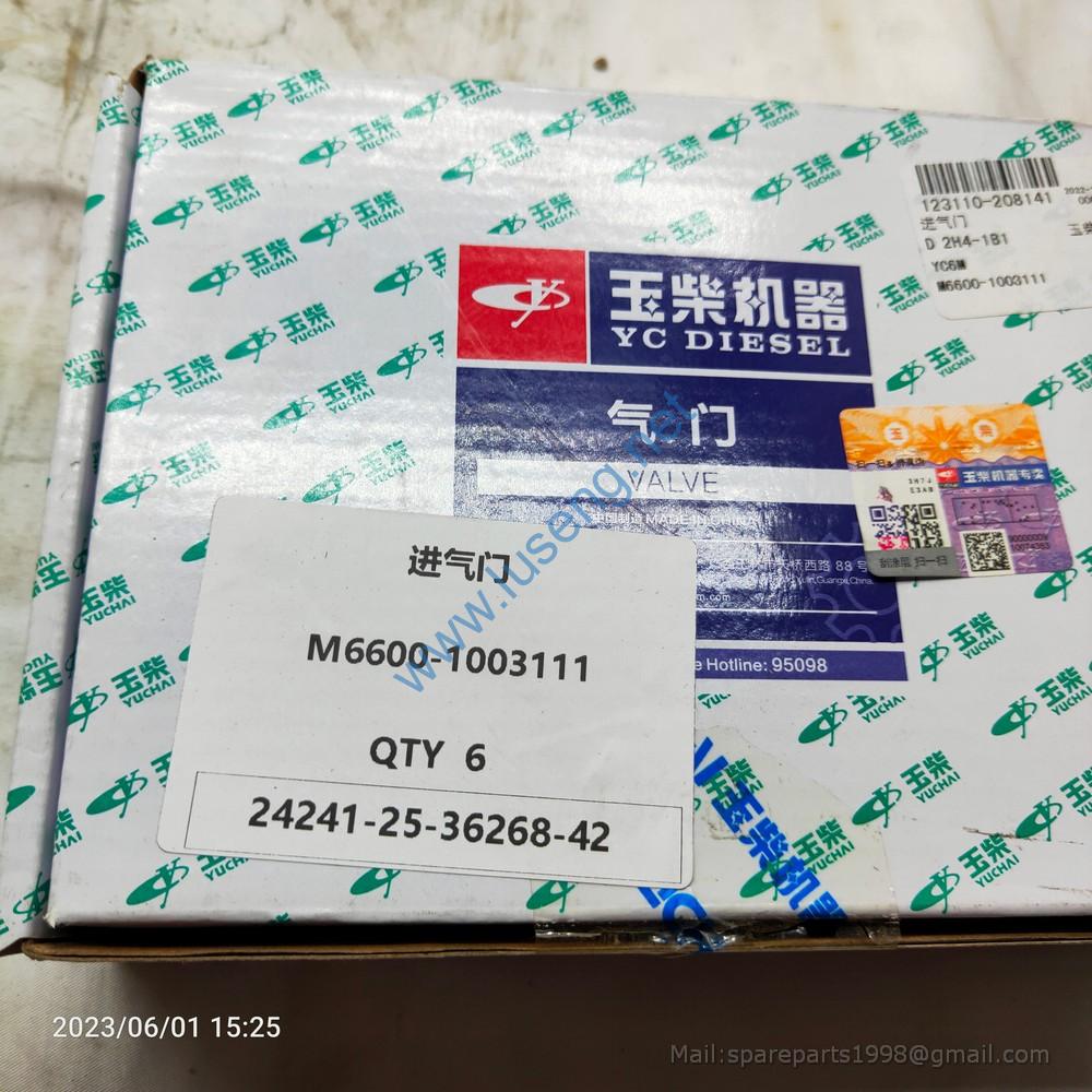 M6600-1003111 VALVE INTAKE YUCHAI - Image 2