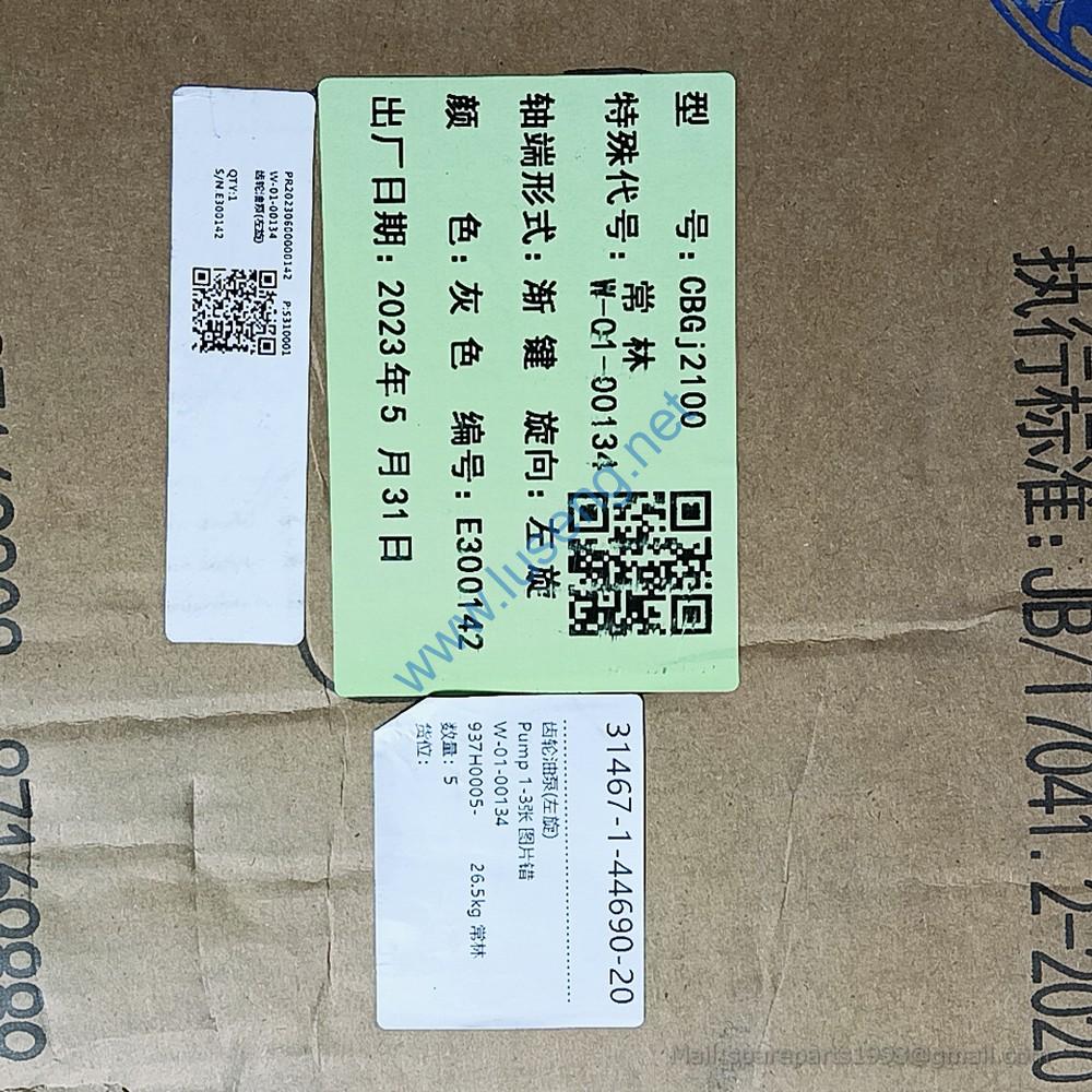 W-01-00134 gear pump changlin CBGJ2100 - Image 2